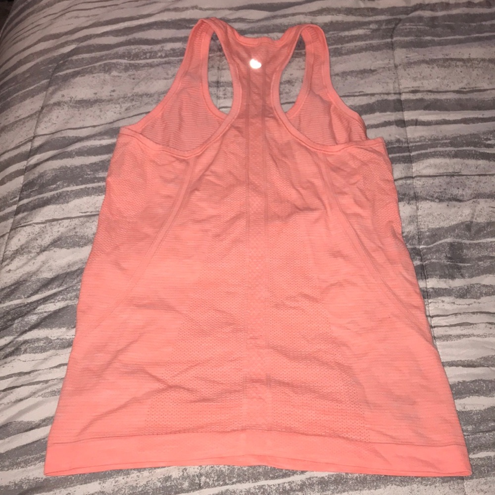 Lululemon orange swiftly tank top